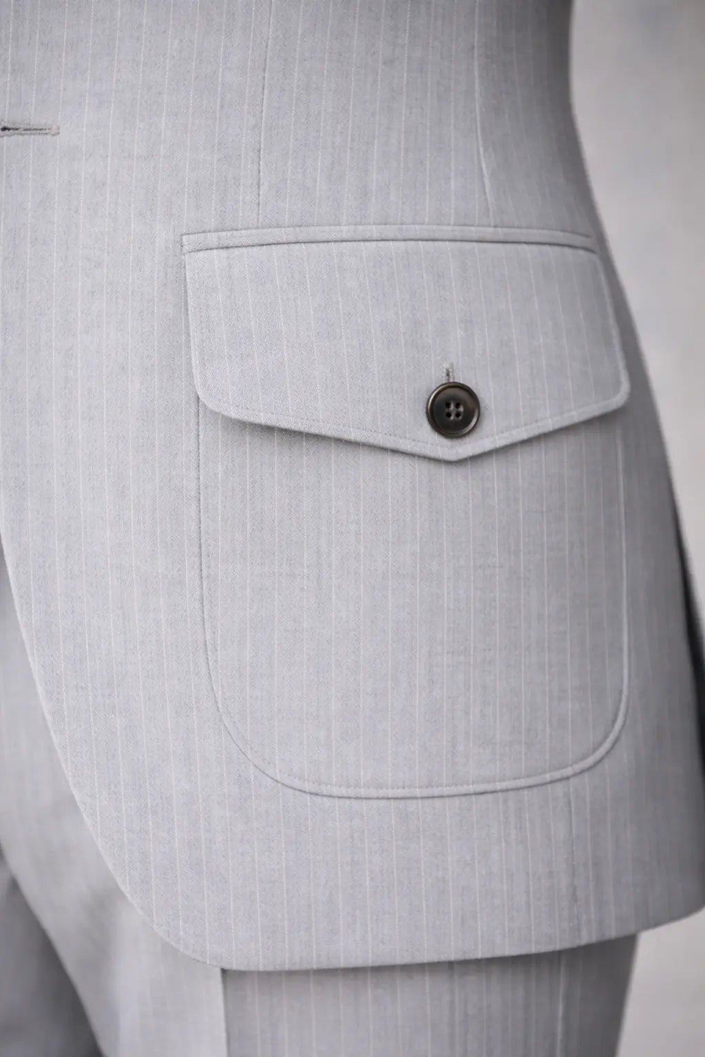 Grey Striped Slim-Fit Suit 3-Piece VIOSSI