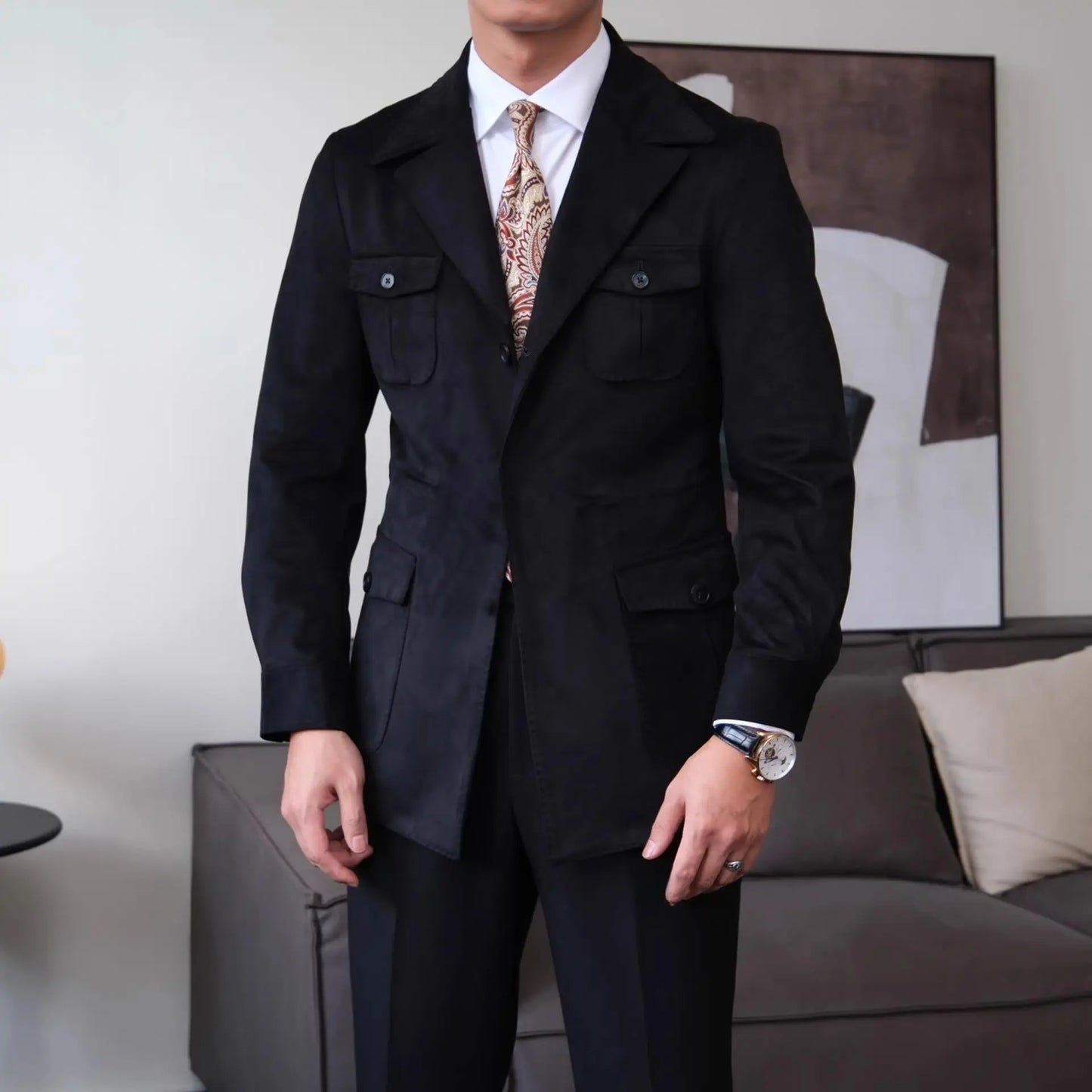 Men’s Suede Safari Jacket - BRABION