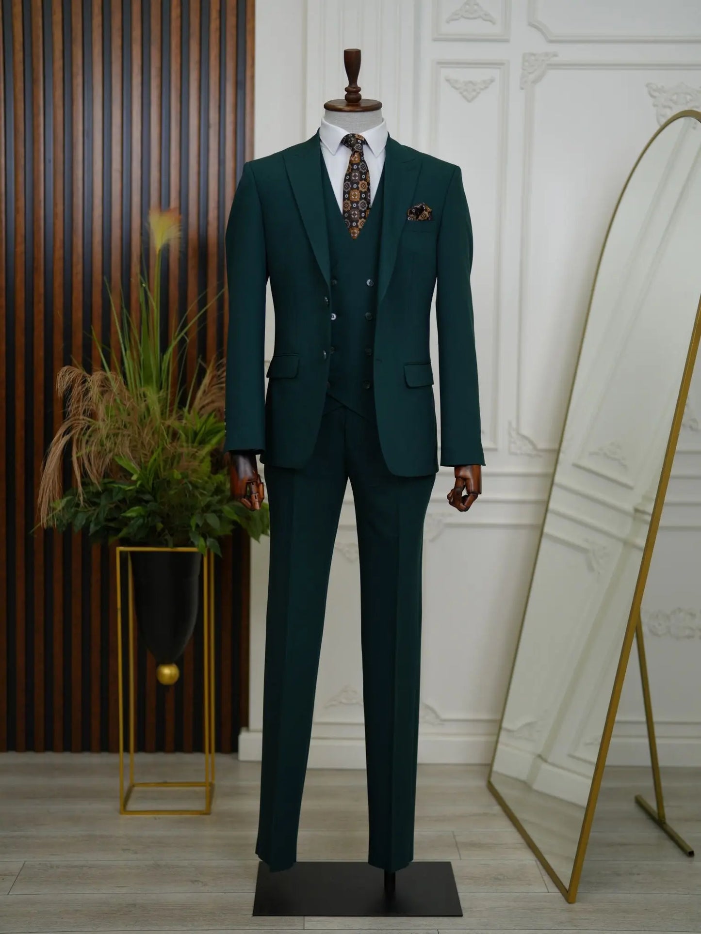Brabion Aston Green Slim Fit 3 Piece Suit brabion