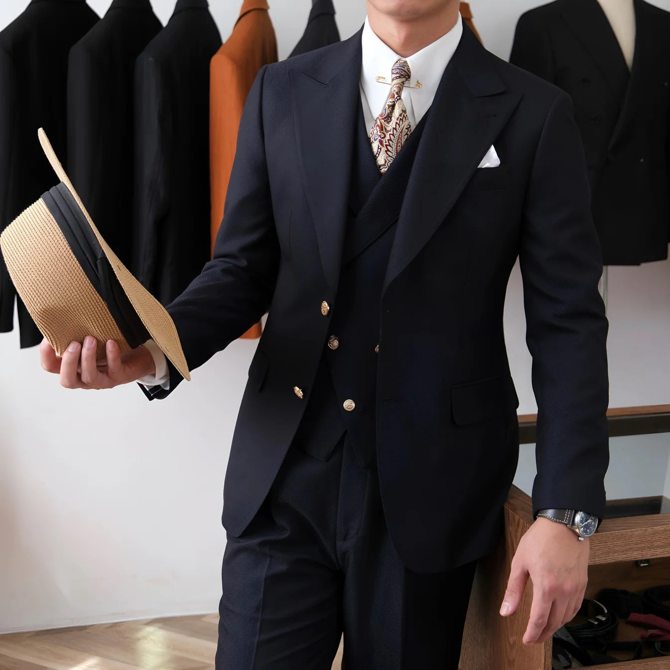 Men’s Jet Navy Milano Suit brabion