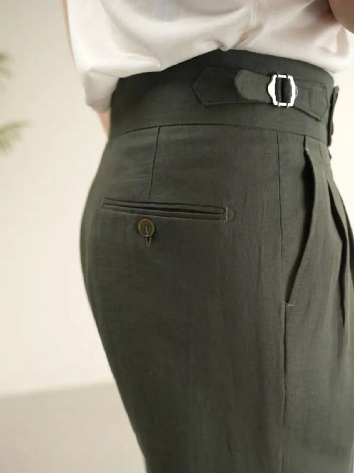 Sidetab Linen Trousers Season 2 - BRABION
