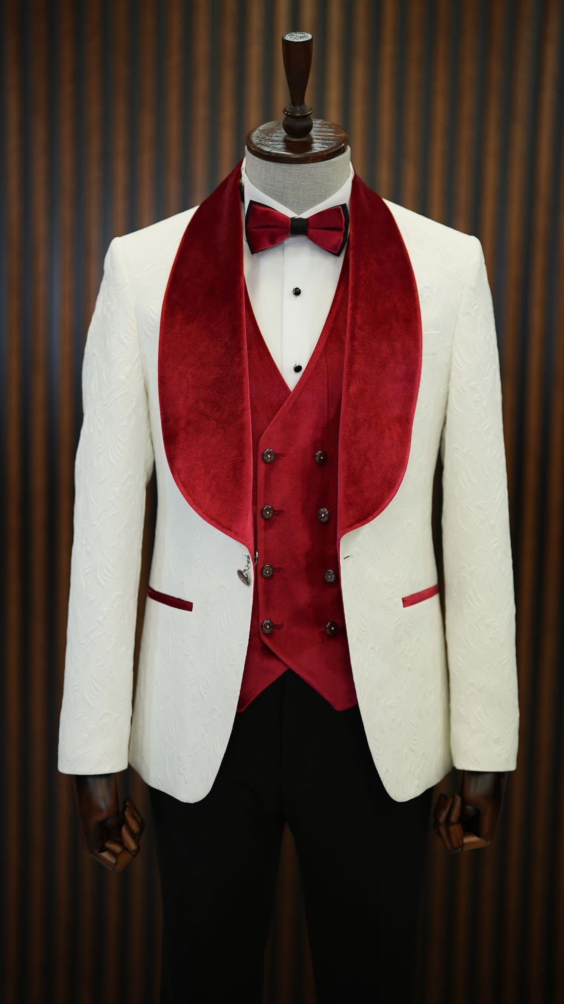 Red and hot sale white tuxedo