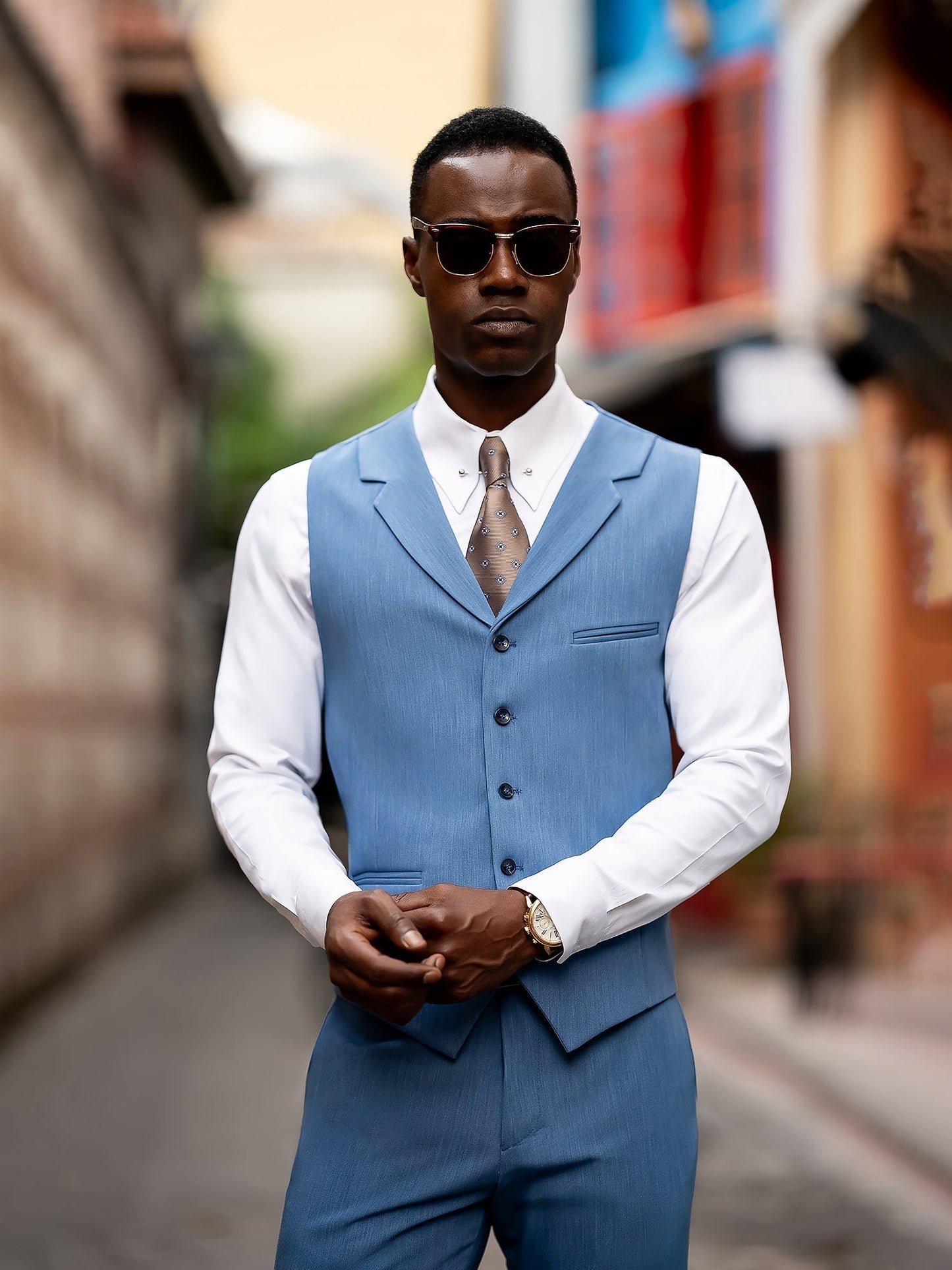 Blue Slim-Fit Suit 3-Piece VIOSSI