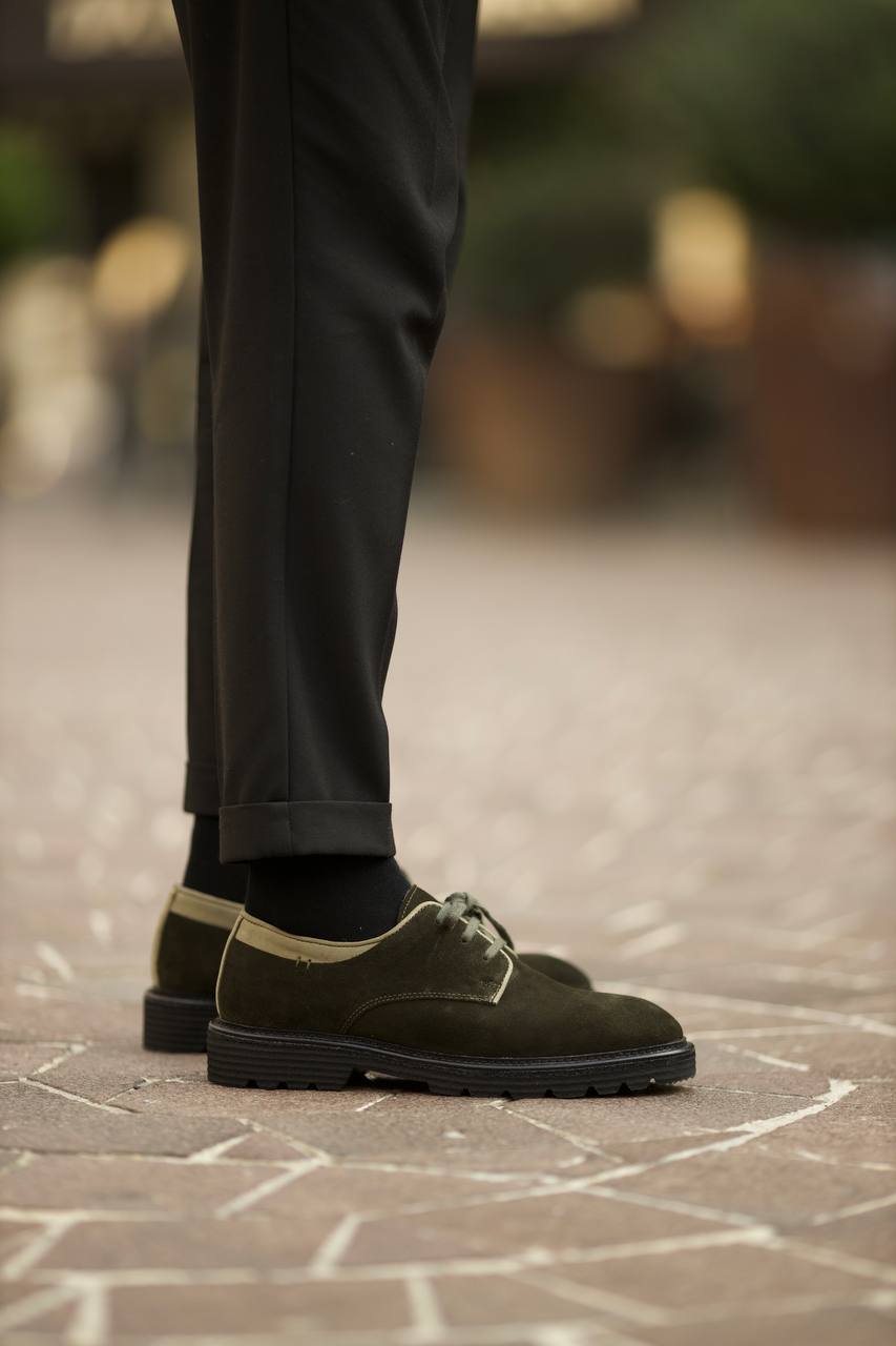 Bojoni Denver Suede Leather Khaki Shoes