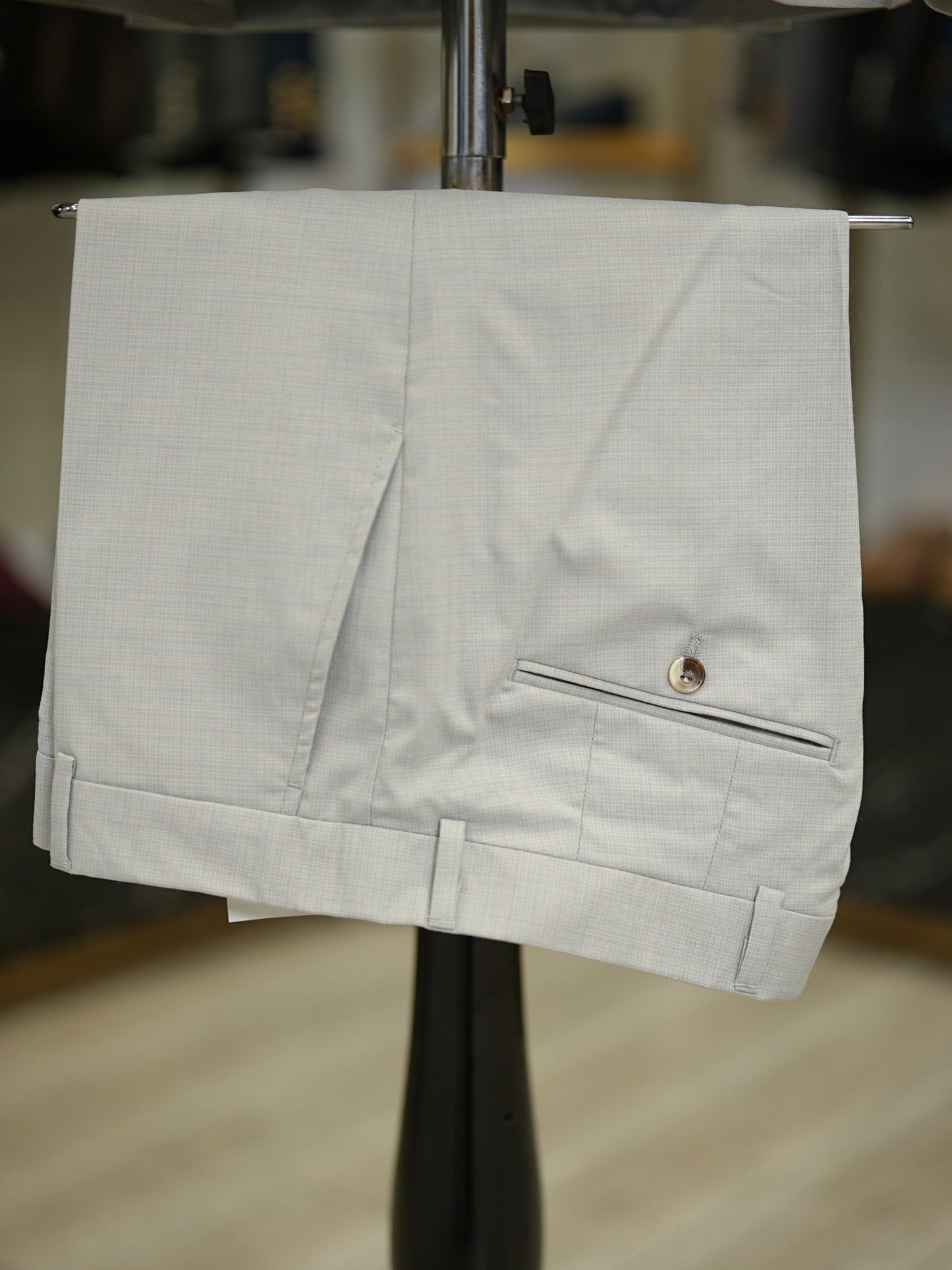 Brabion Maison Light Gray Slim Fit Check Suit for Every Occasion
