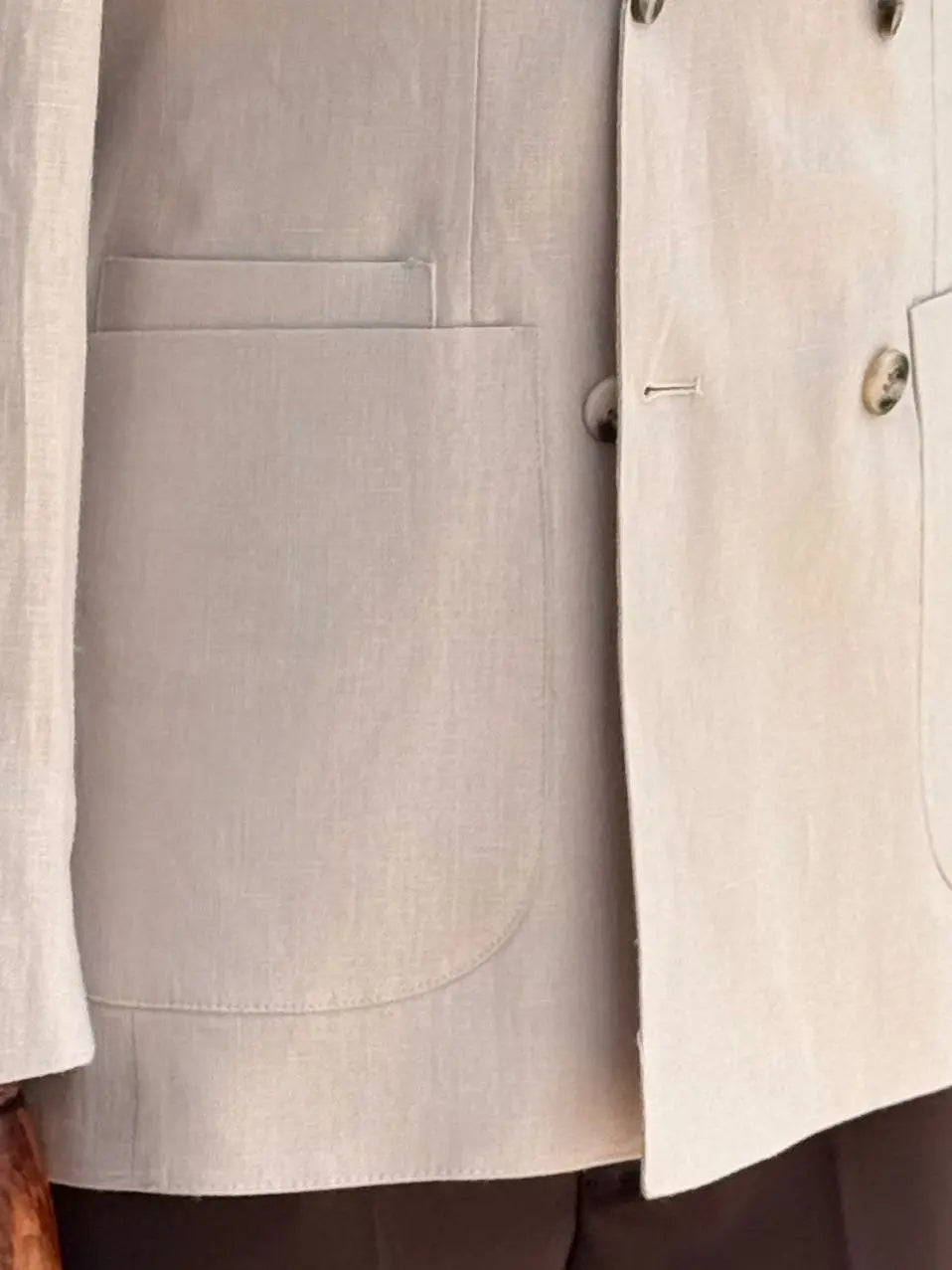 Beige Double Breasted Blazer VIOSSI - CB