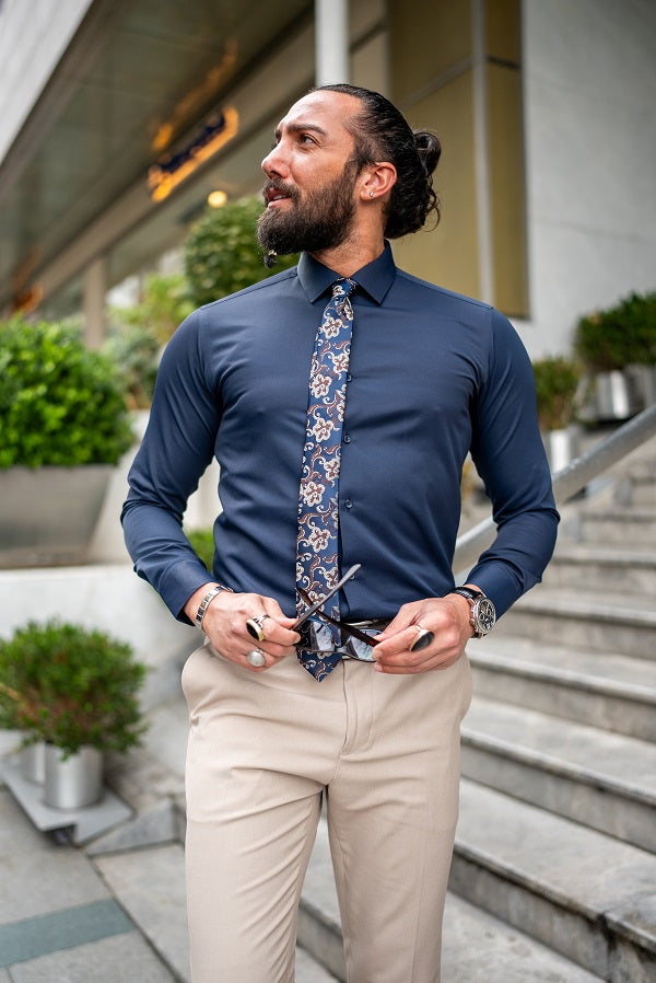 Camicia Marcus Slpop Da Uomo Blu Navy - Scuderi Store - Foto 11