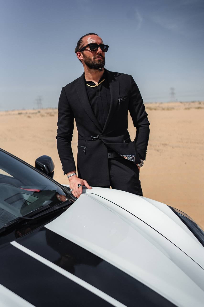 Maison Black Modern Casual Tailored Suit – Summer Statement