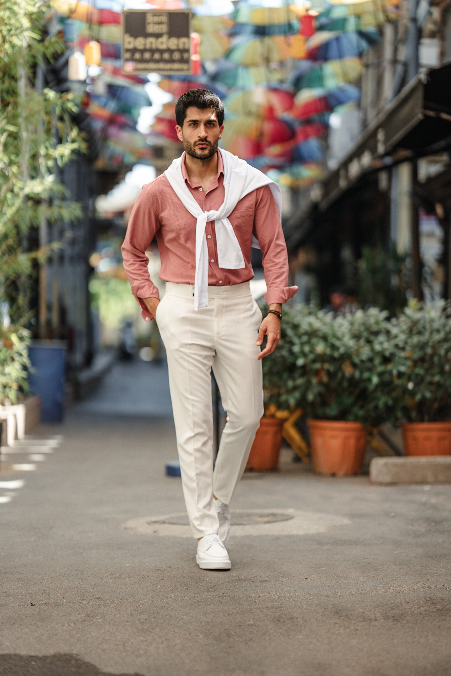 Brabion Tulum Pink Linen Shirt