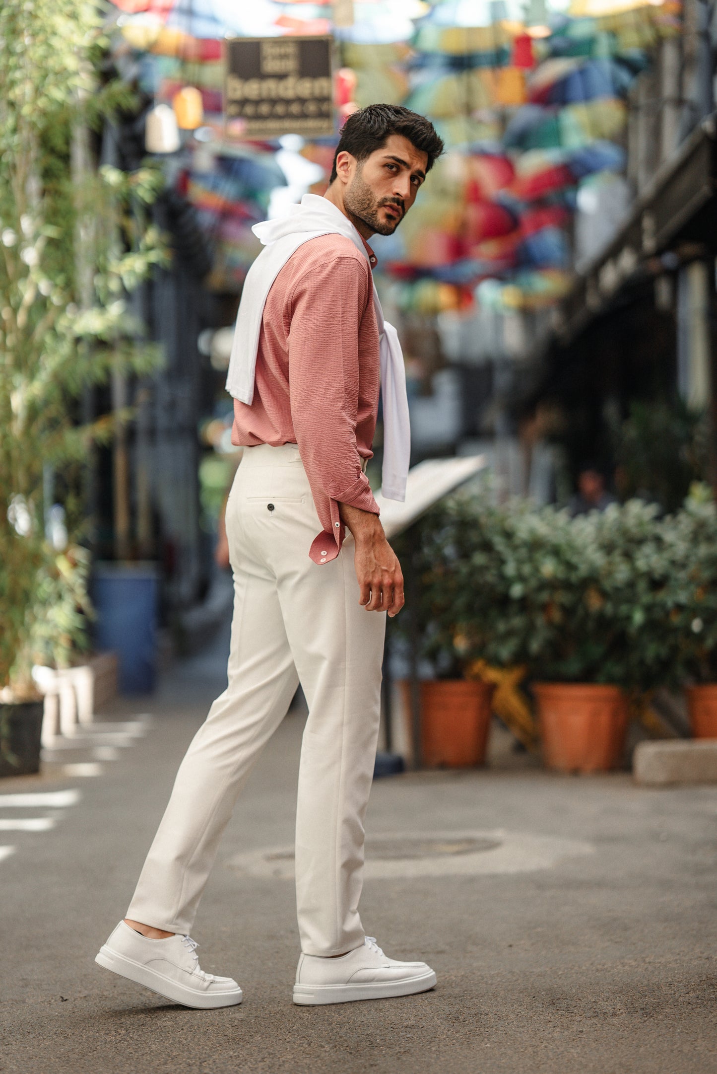 Brabion Tulum Pink Linen Shirt