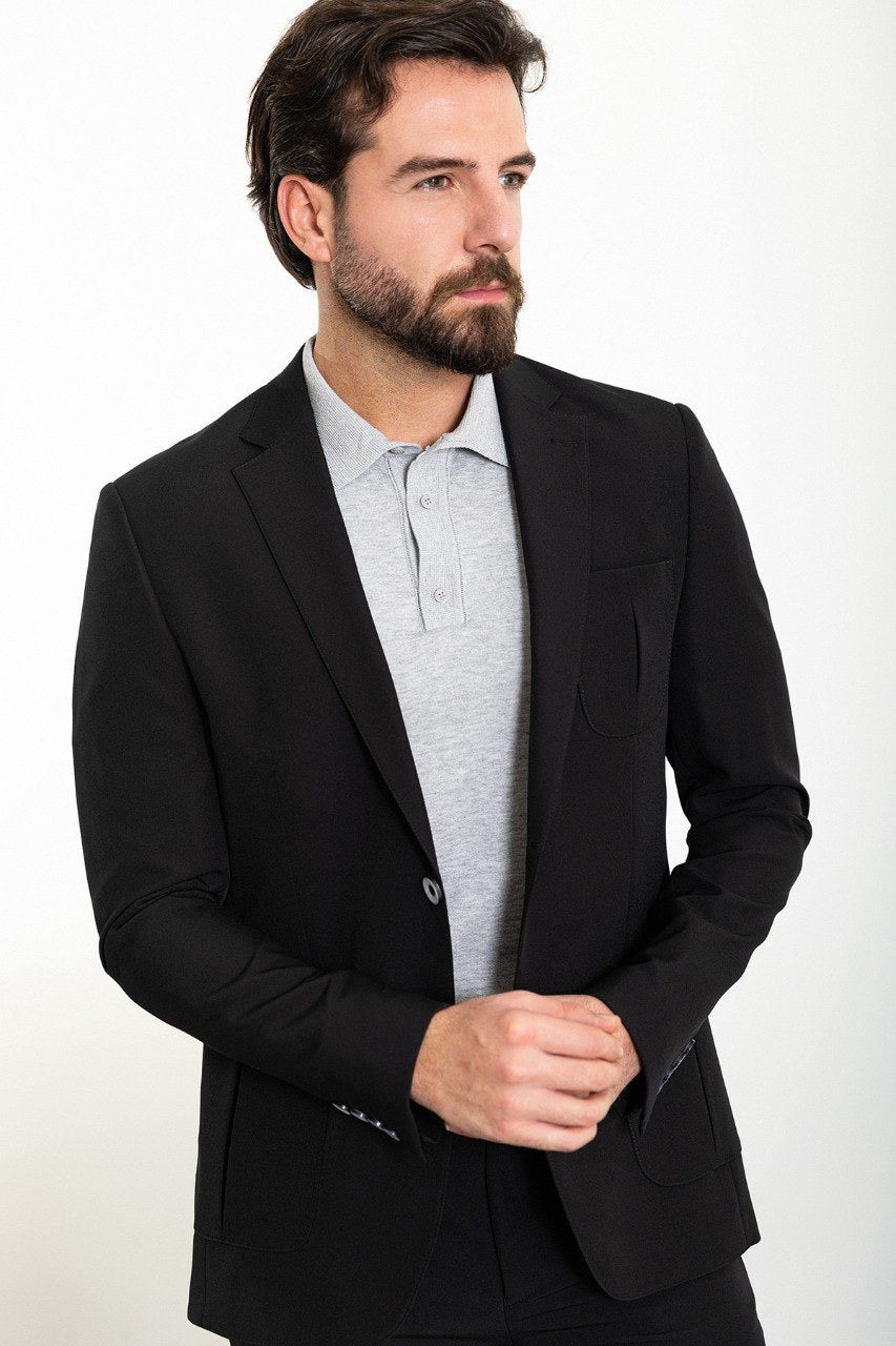 Brabion Marco Black Slim Fit 2 Piece Suit - Elevate Your Wardrobe