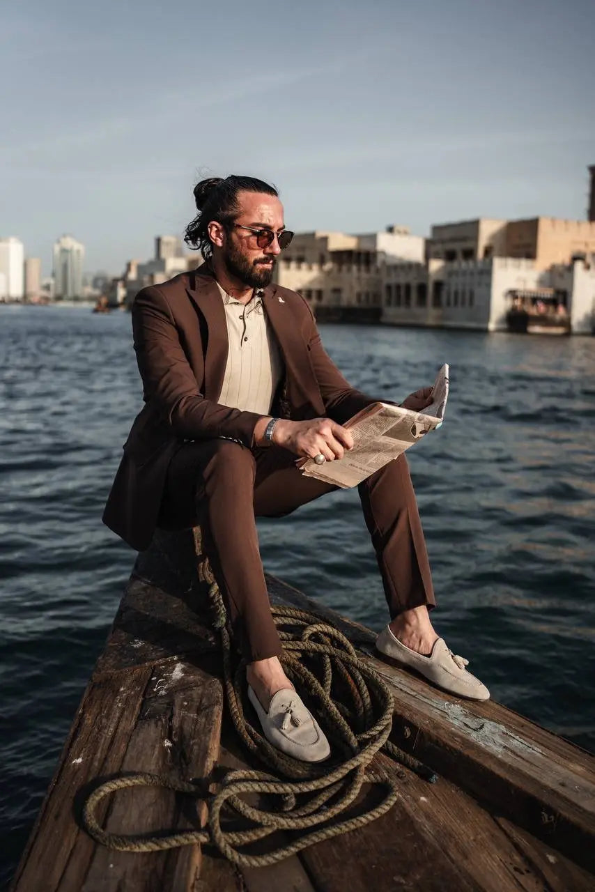 The Archivist Suit – Brown Summer Suit for Men - BRABION
