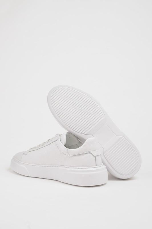 Maison White Leather Sneakers with Pool Sole