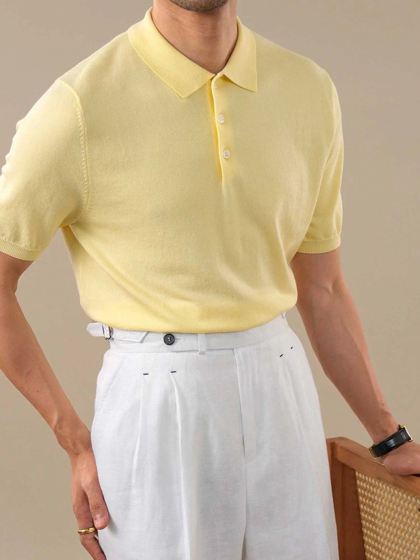 Men's Italian-Style Lyocell Polo Shirt BRABION