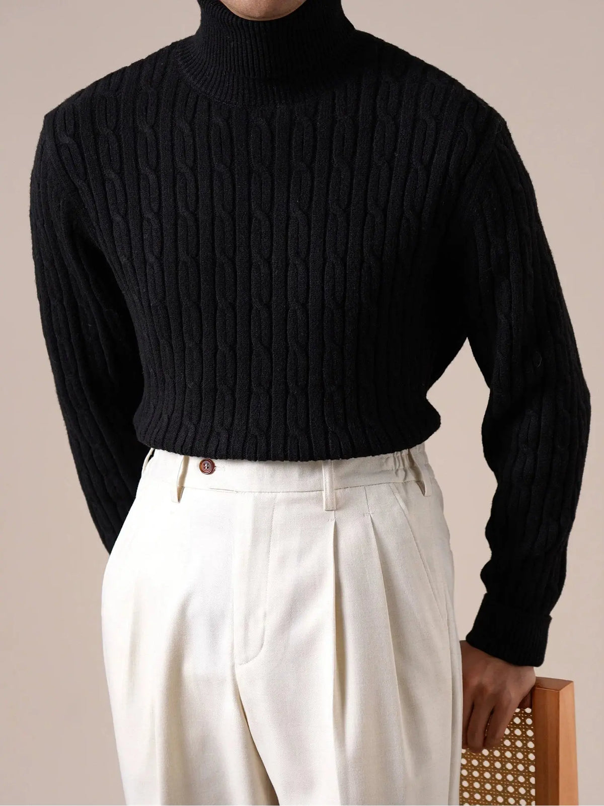 Men's High Neck Knit Base Layer Sweater BRABION