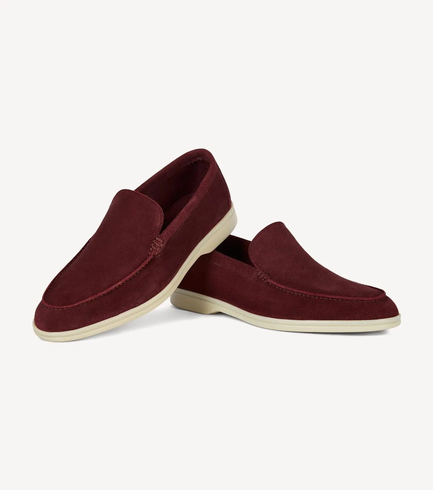 Brabion Unlined Capri Suede Loafer – Bordeaux - BRABION