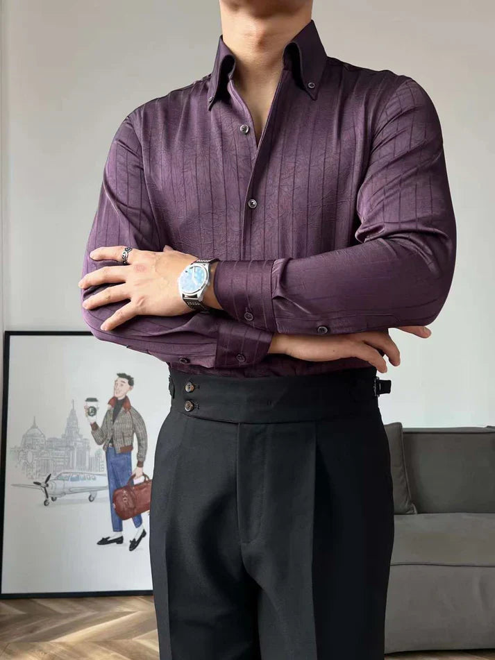 Striped Silk Shirt with Buttons BRABION