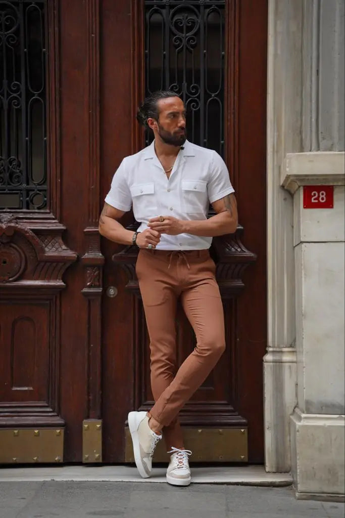 Brabion Evo White Double Pocket Short Sleeve Shirt - BRABION