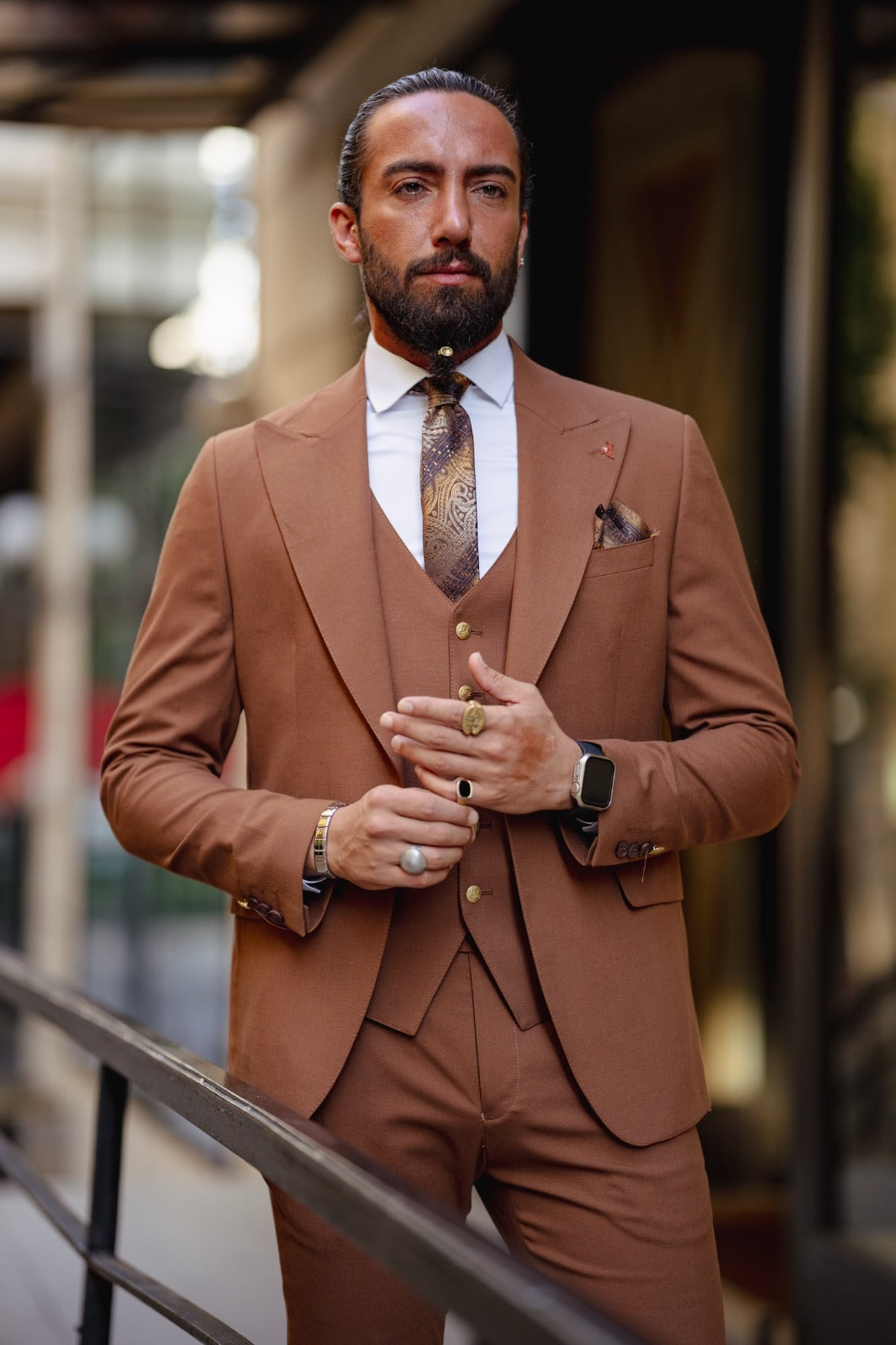 Vespo Tile Slim Fit Suit - Elevate Your Style