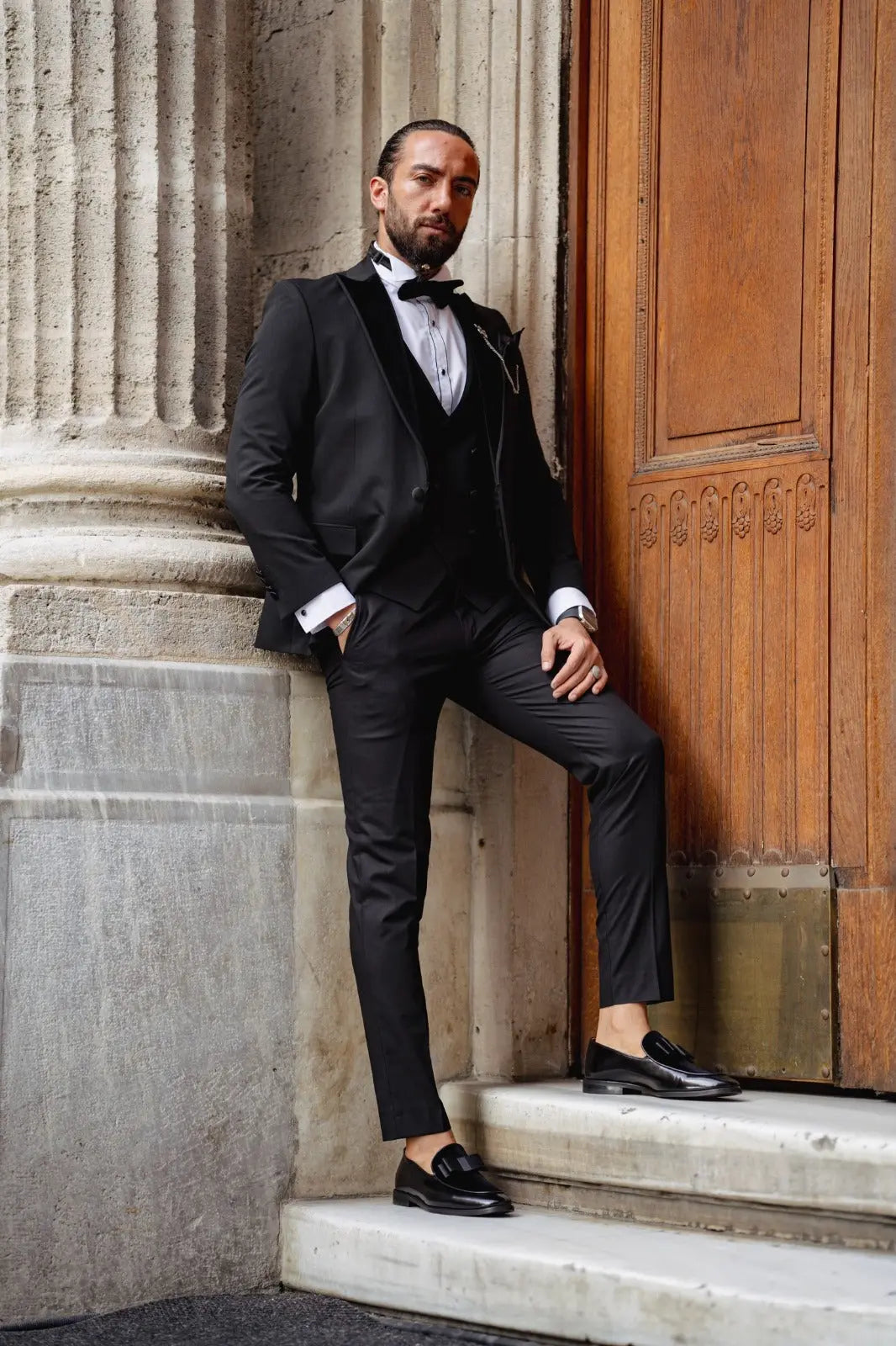 Elegant Slim Fit Velvet Tuxedo for Men - Perfect for Weddings & Galas BRABION Elegant Slim Fit Velvet Tuxedo for Men - Perfect for Weddings & Galas BRABION