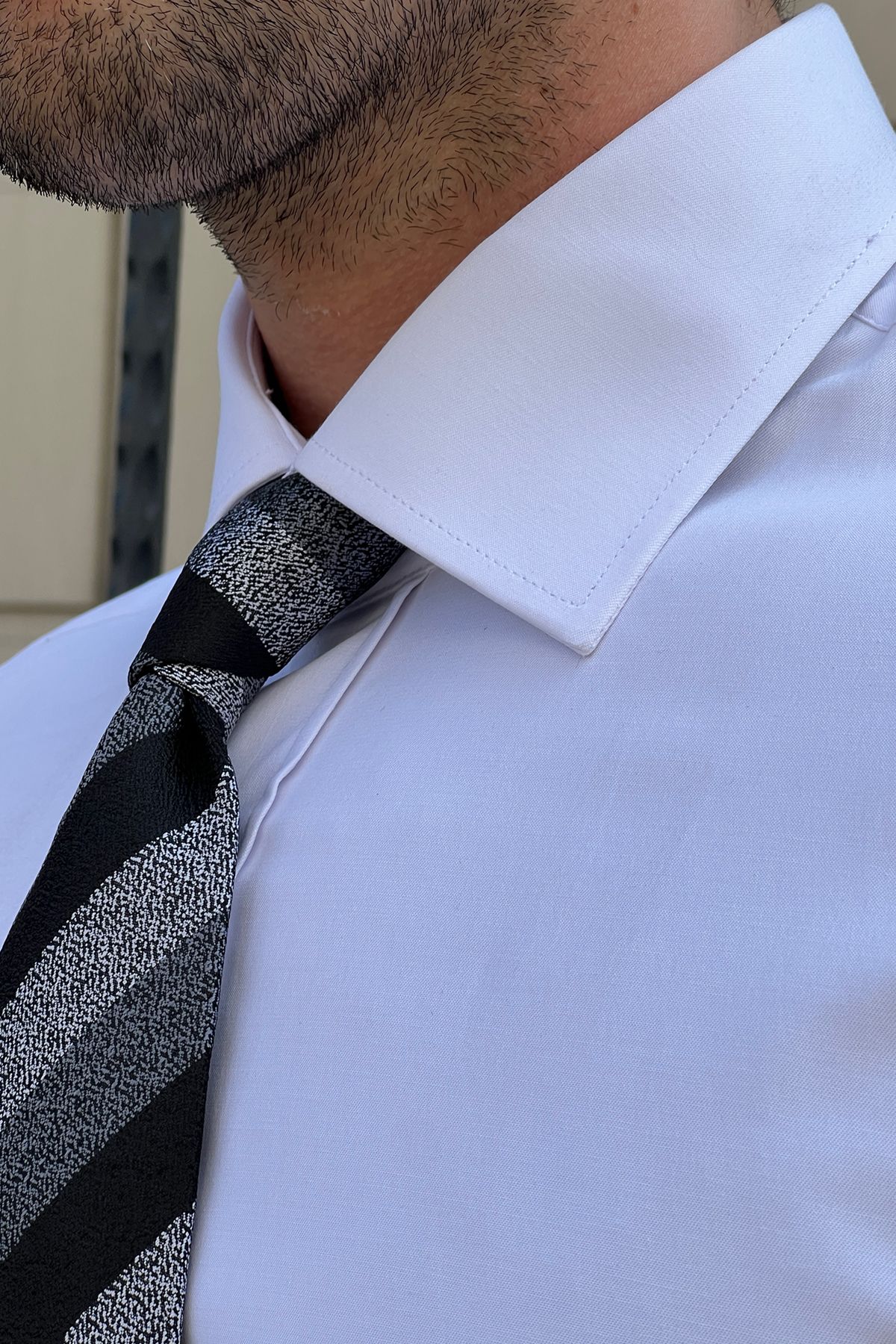 Brabion Daniel White Cotton Slim Fit Shirt