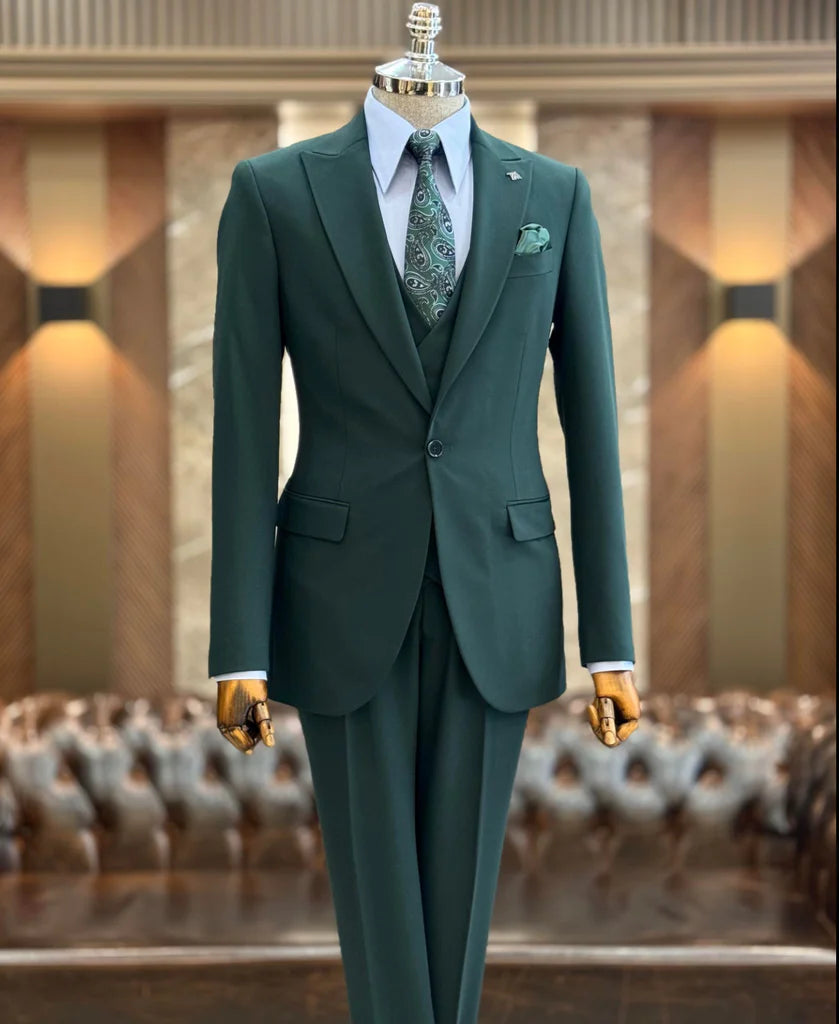 Brabion Abbot Green Slim Fit Suit - Elegant Versatility for Every Occasion