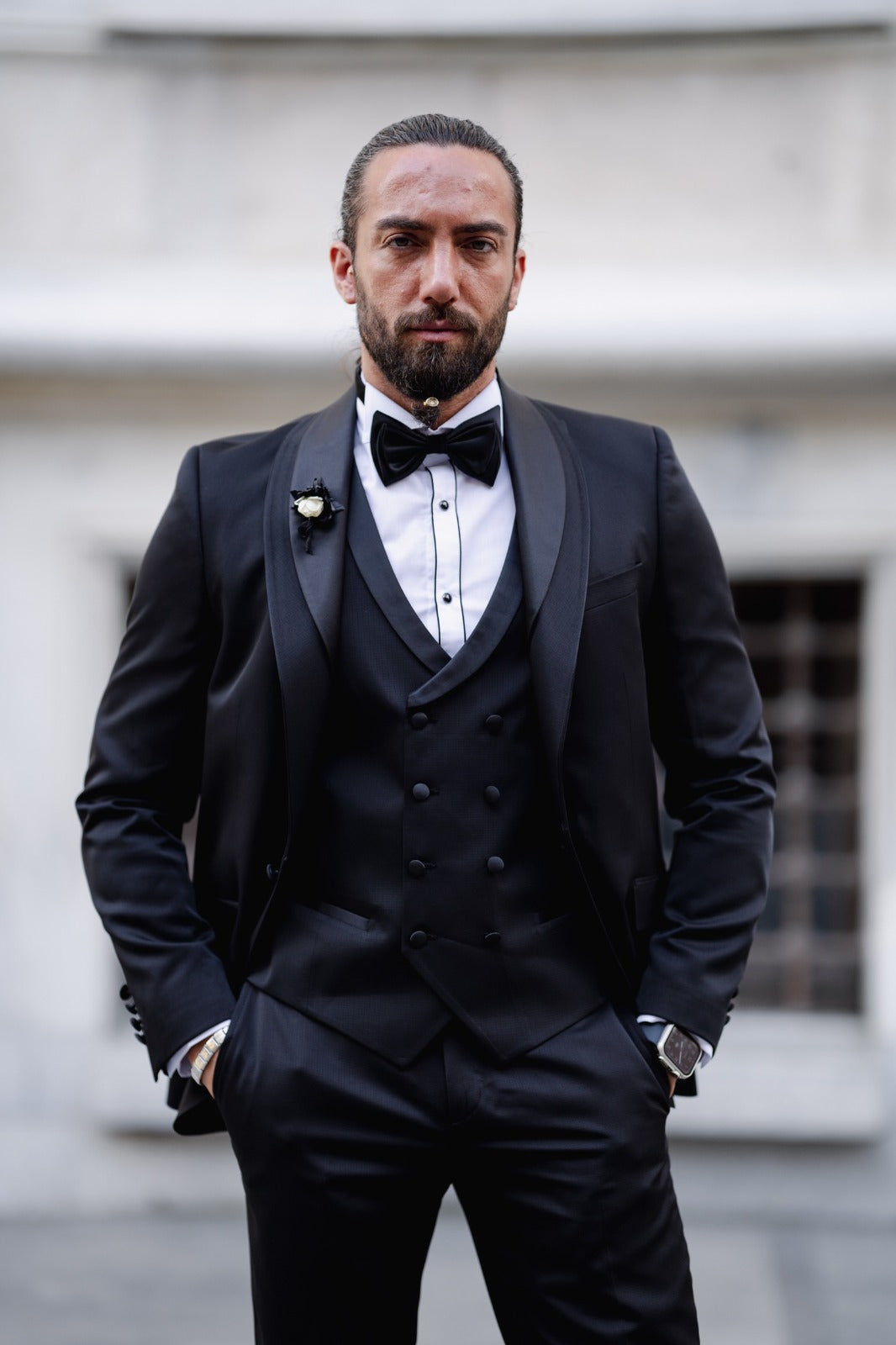 Daniel Black Slim Fit Shawl Lapel Tuxedo