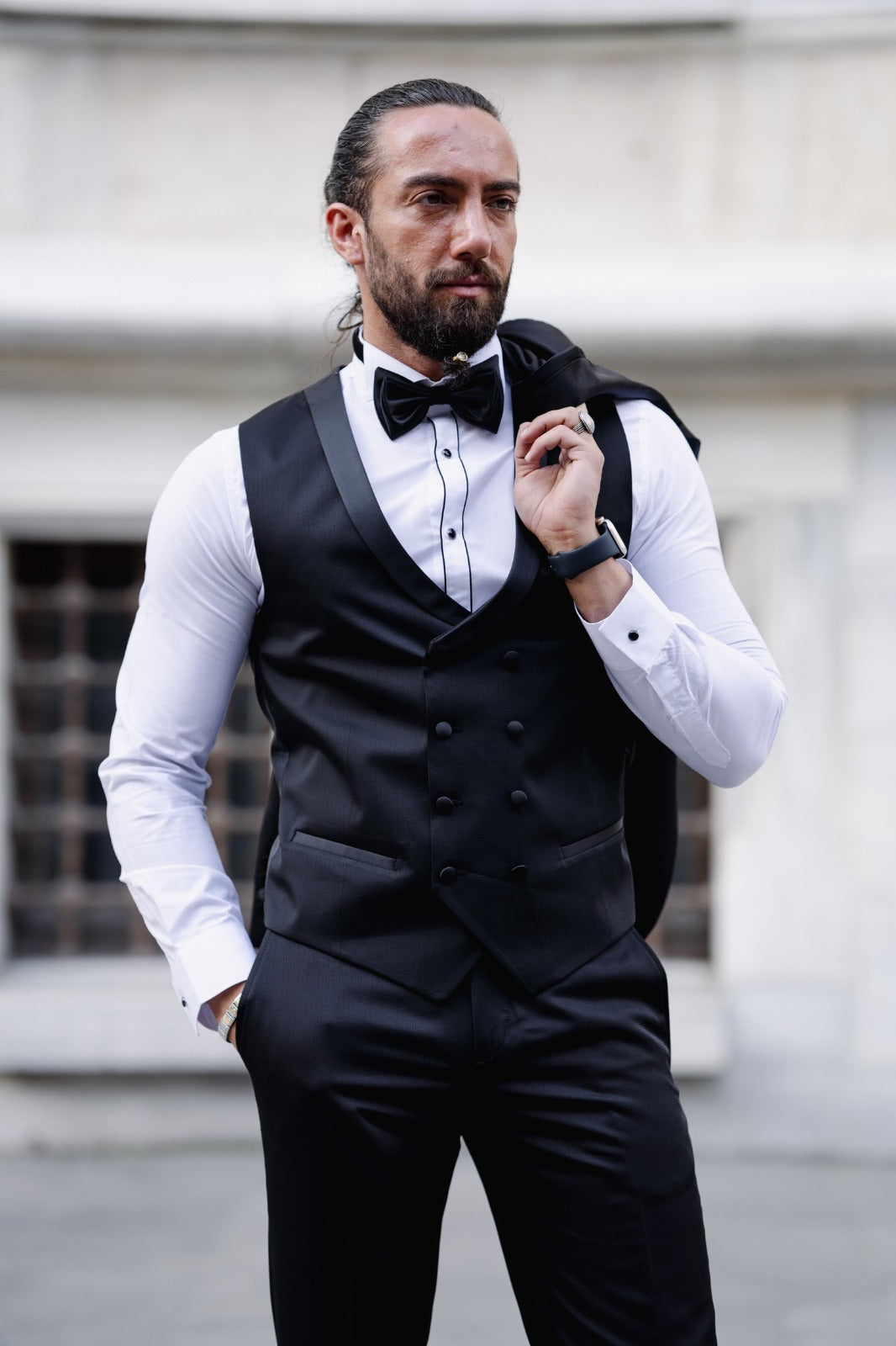 Daniel Black Slim Fit Shawl Lapel Tuxedo