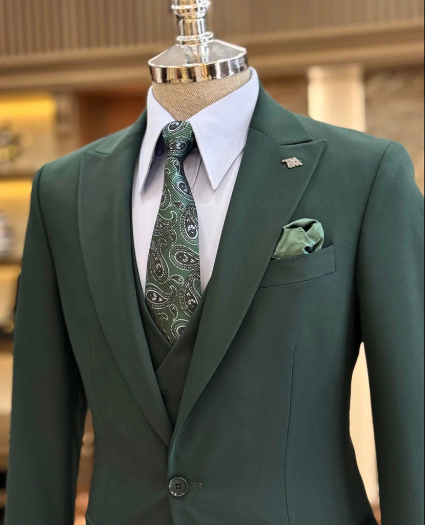 Brabion Abbot Green Slim Fit Suit - Elegant Versatility for Every Occasion