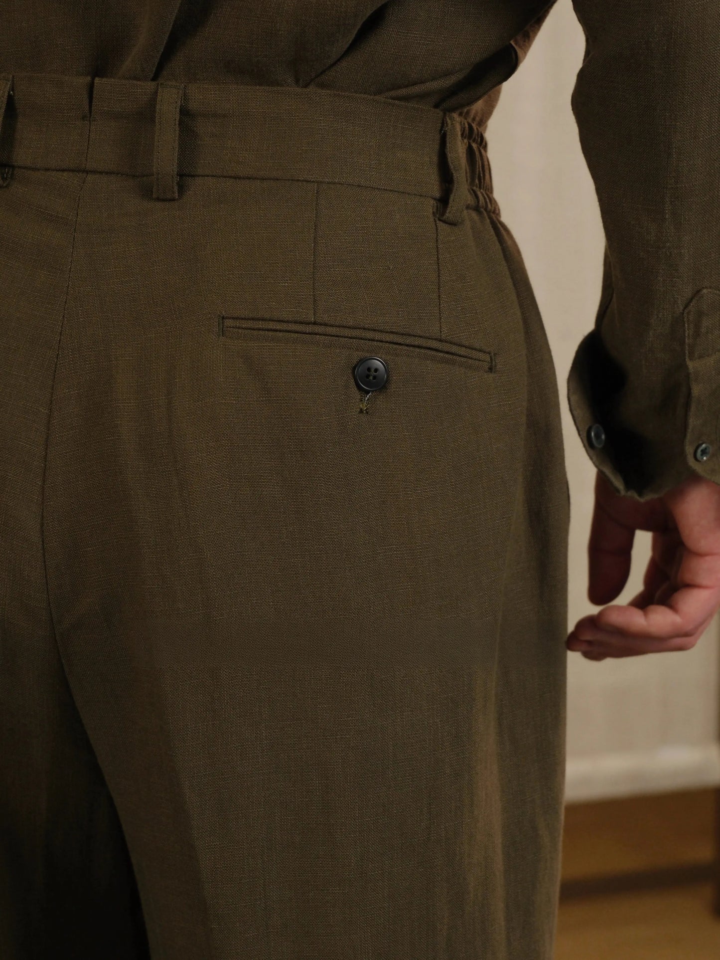 High Waisted Linen Pants | Tencel Linen Blend