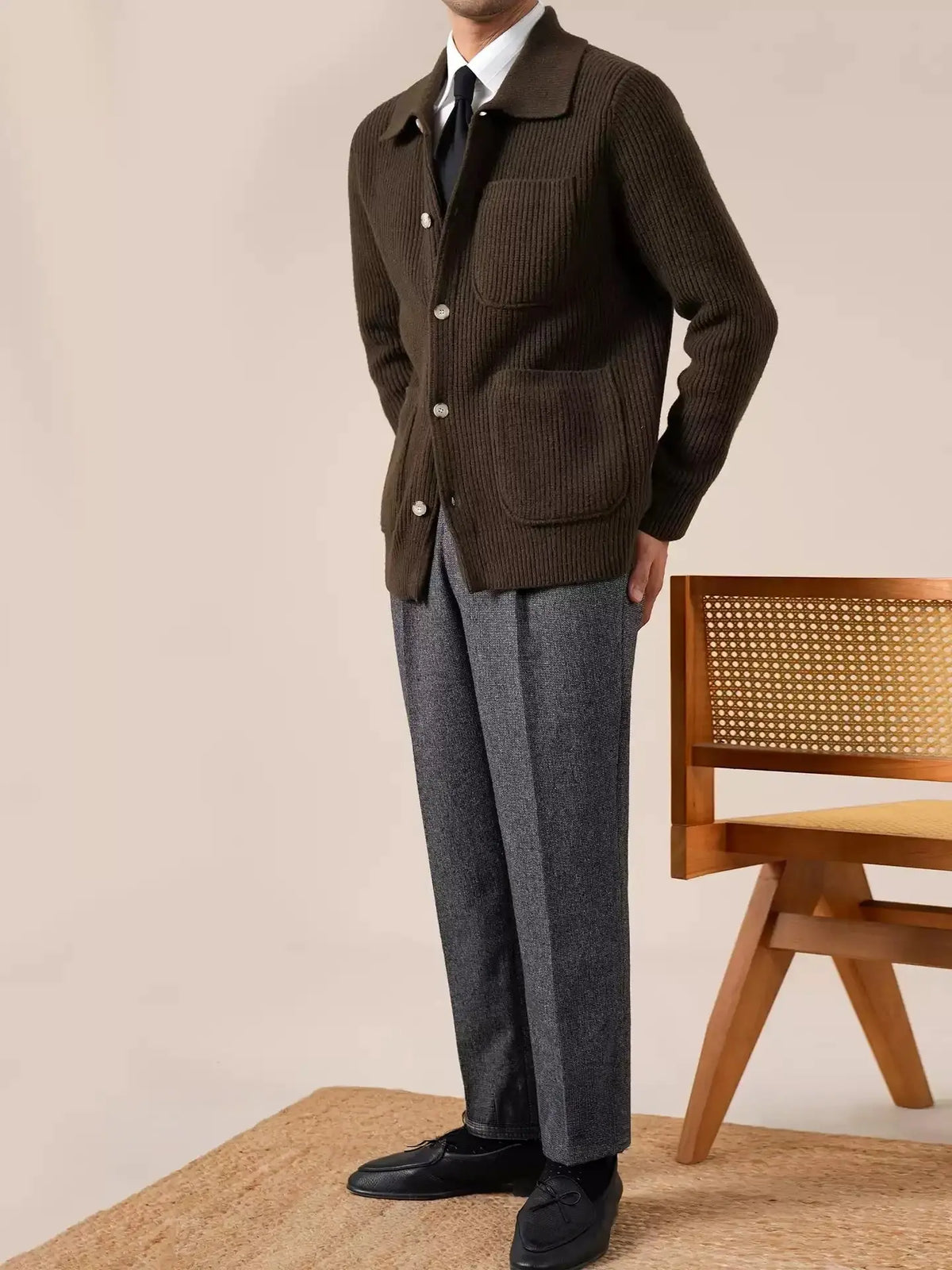 Men's Wool Cardigan Jacket BRABION