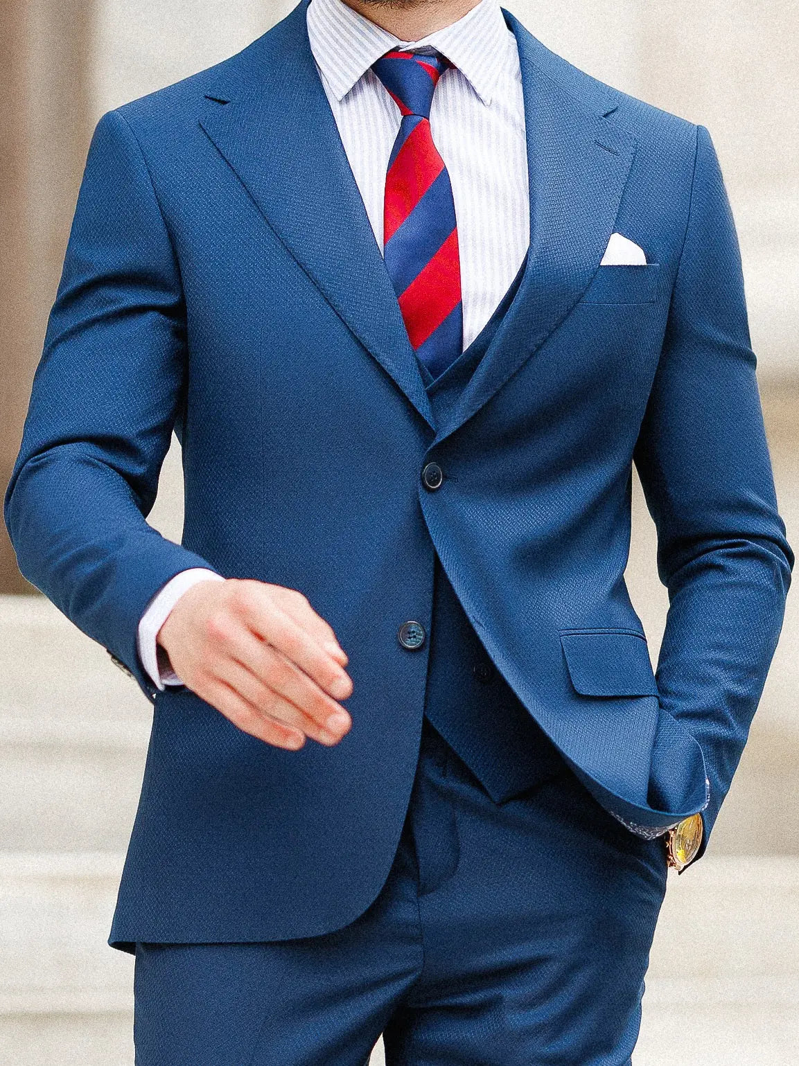 Blue Slim-Fit Suit 3-Piece VIOSSI