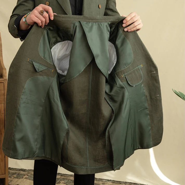 Men’s Havana Olive Linen Blazer