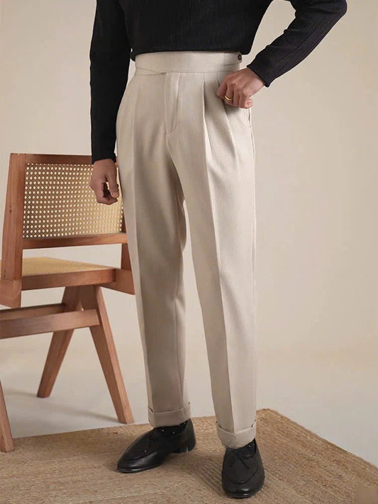 Textured Bologna Gurkha Trousers