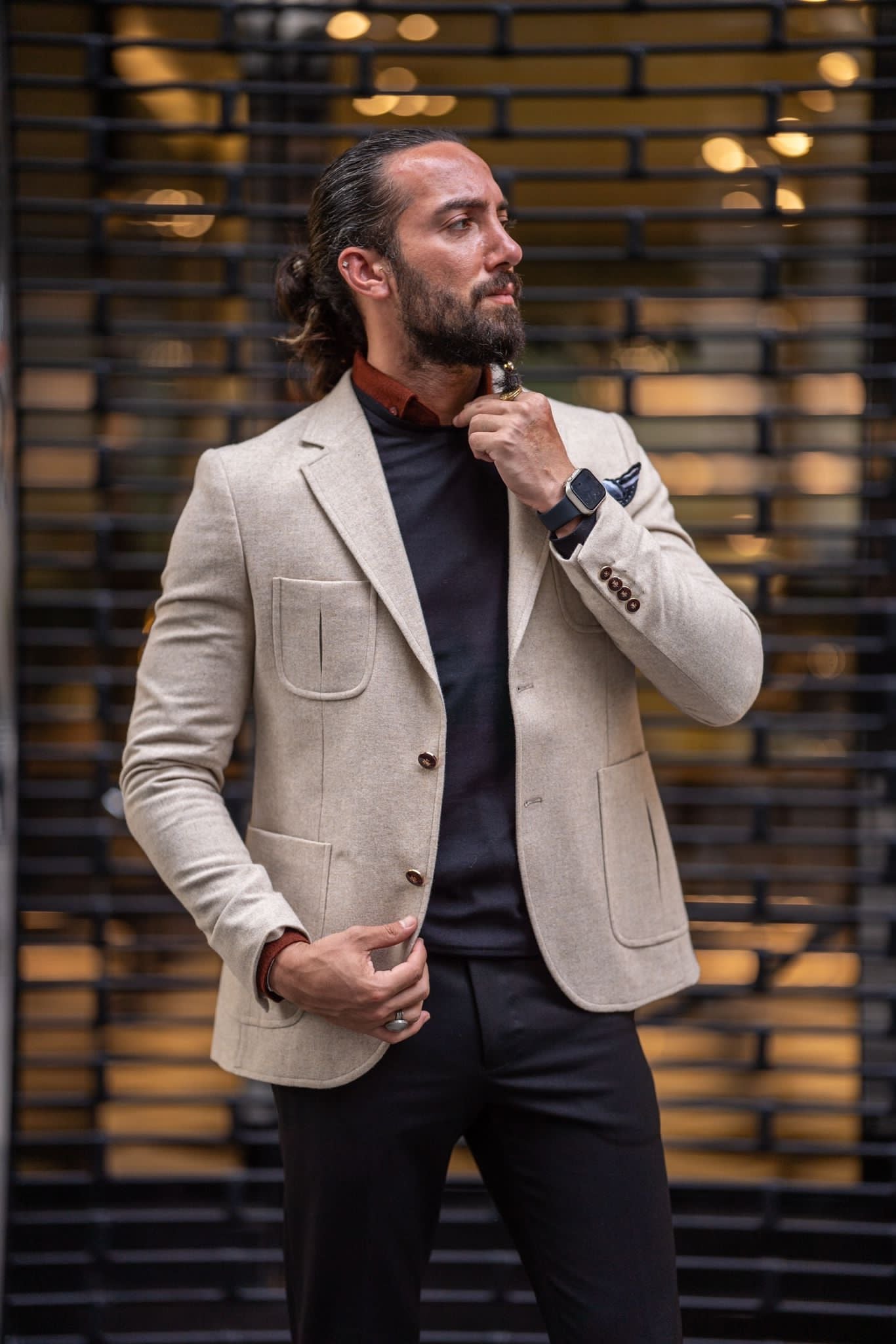 Mateo Beige Slim Fit Blazer - Elevate Your Wardrobe with Versatile Style