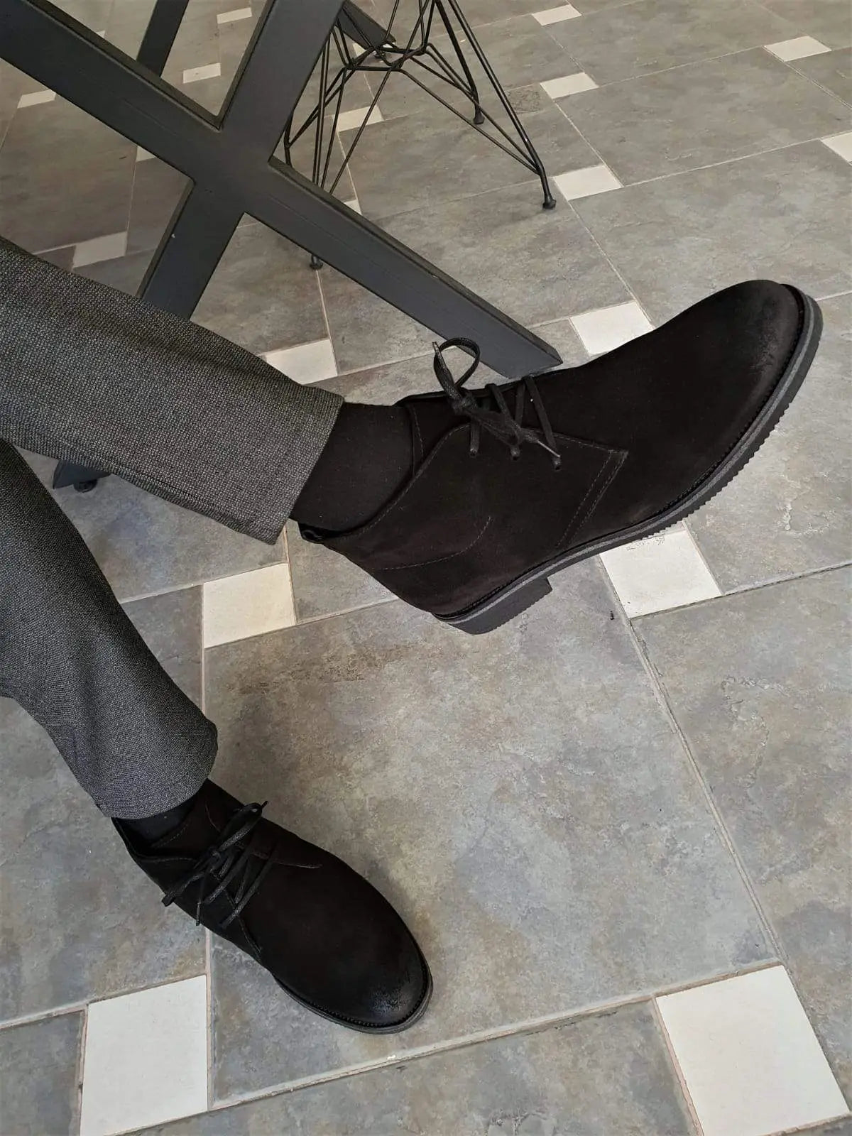Anchorage Black Suede Chukka Boots - Sophisticated Comfort for Every Occasion - BRABION