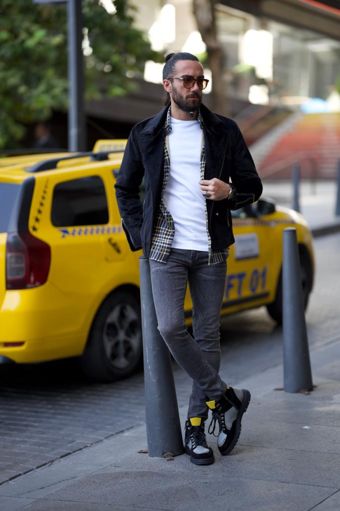 Empire Black Suede Bomber Jacket