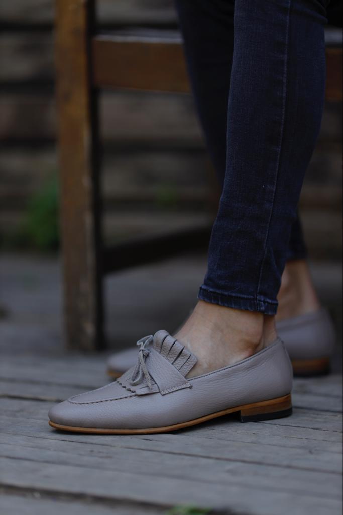 Lawson Beige Kilt Loafers - Elegant Leather Footwear