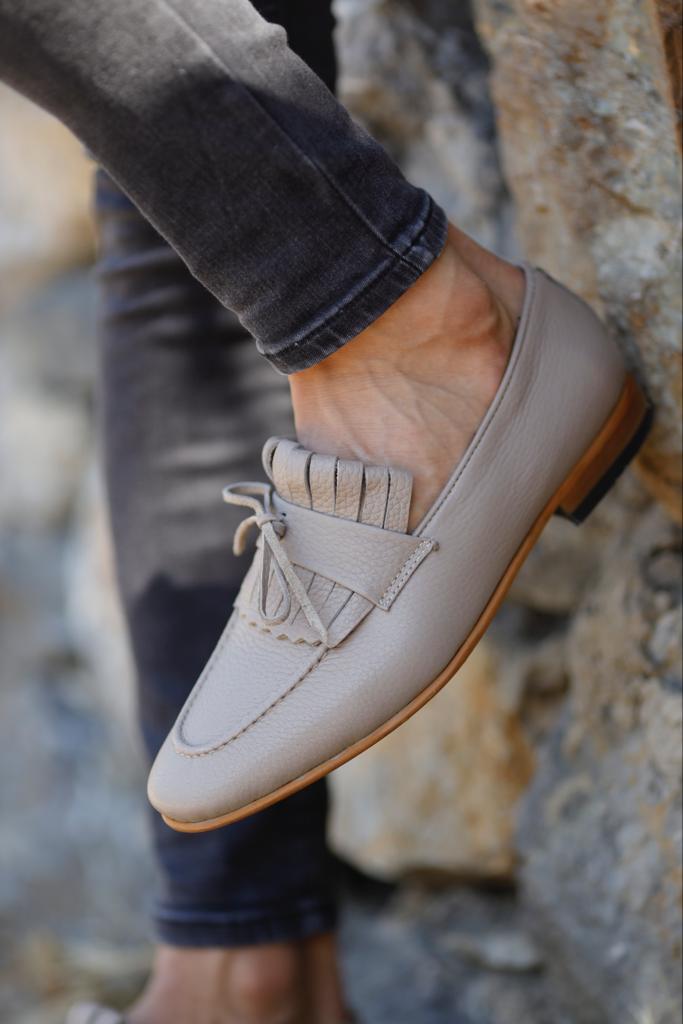 Lawson Beige Kilt Loafers - Elegant Leather Footwear
