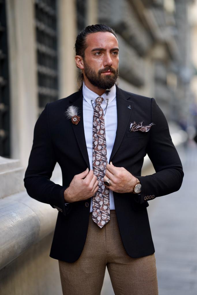 Fabio Black Slim Fit Blazer