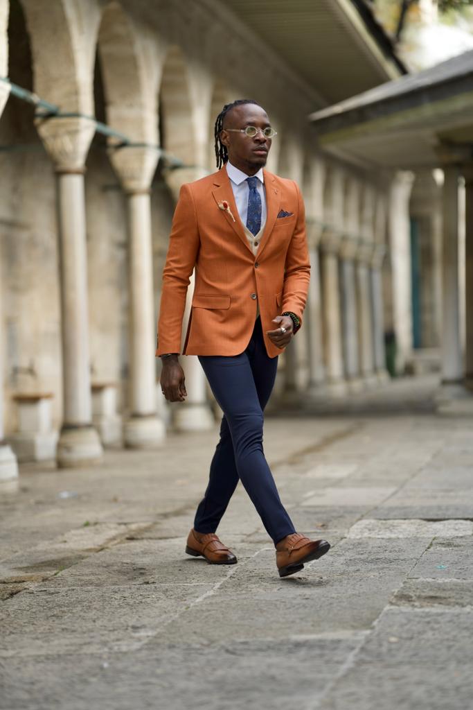 Fabio Brown Slim Fit Cotton Blazer - Tailored Elegance for Every Occasion