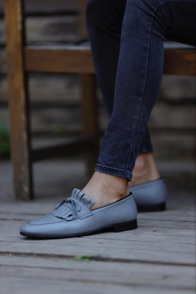 Lawson Gray Kilt Loafers – Elegant Leather Footwear