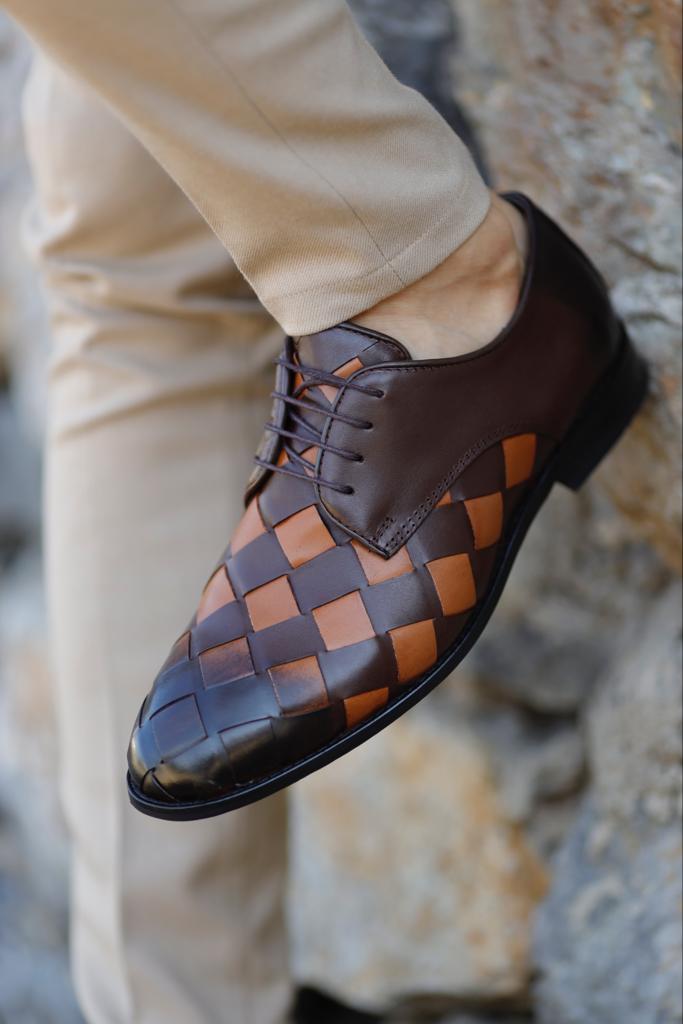 Lawson Tan Brown Laced Derby Shoes