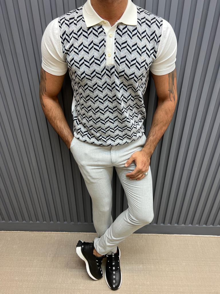 Sorento Gray Slim Fit Polo T-Shirt