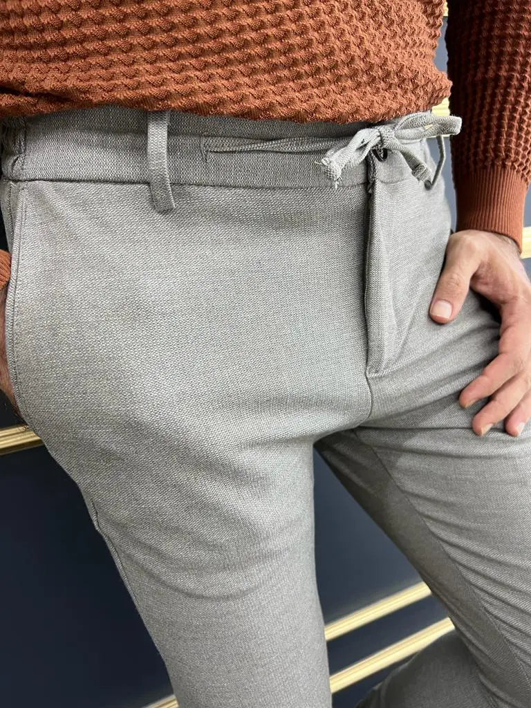 Avion Beige Slim Fit Laced Pants for Every Occasion - BRABION