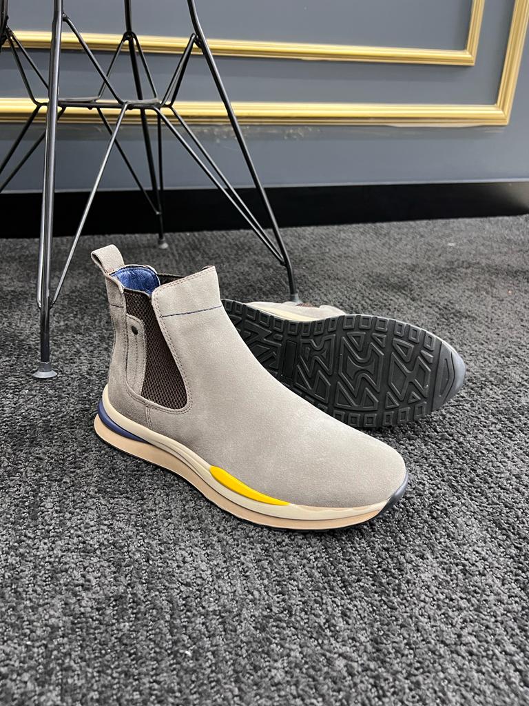 Berton Beige Suede Chelsea Boots: Elegant Footwear for Every Occasion