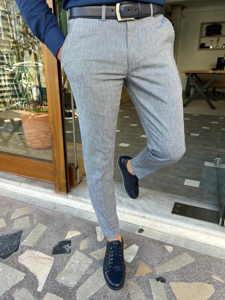 Plaid Linen Pants