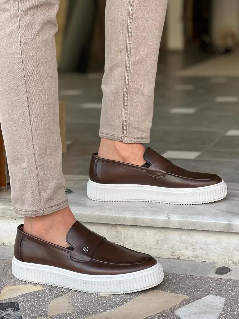 Premium Tampa Brown Rock Shoes - Comfortable Style for Men BRABION Premium Tampa Brown Rock Shoes - Comfortable Style for Men BRABION