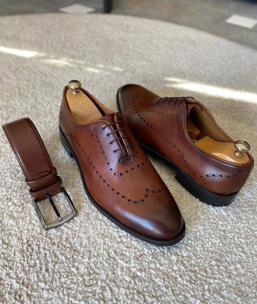 Tampa Brown Wholecut Derby Shoes