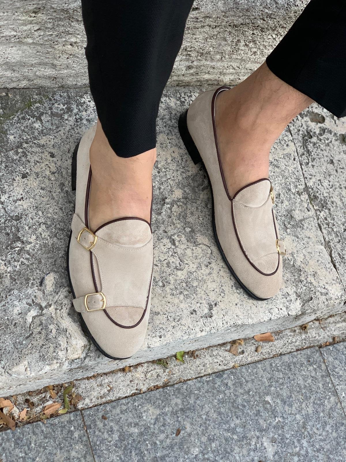 Stanoss Cream Buckle Shoes